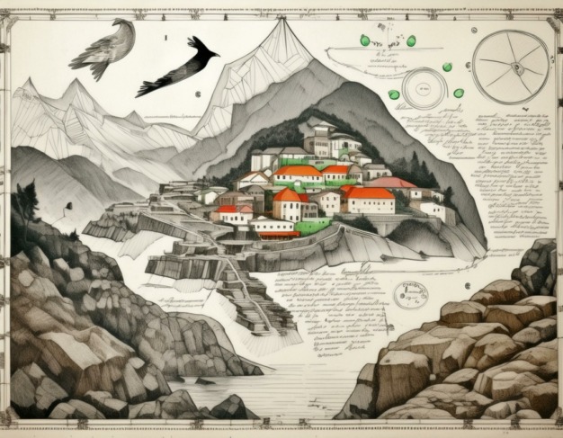Uma imagem que representa o guia definitivo para viajar na Madeira, com um mapa completo com ()